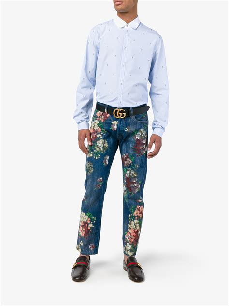 flower painted gucci jeans replica|Gucci Jeans & Denim for Men .